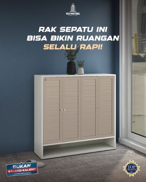 Rak Sepatu Besi Tertutup Olymsteel Furniture